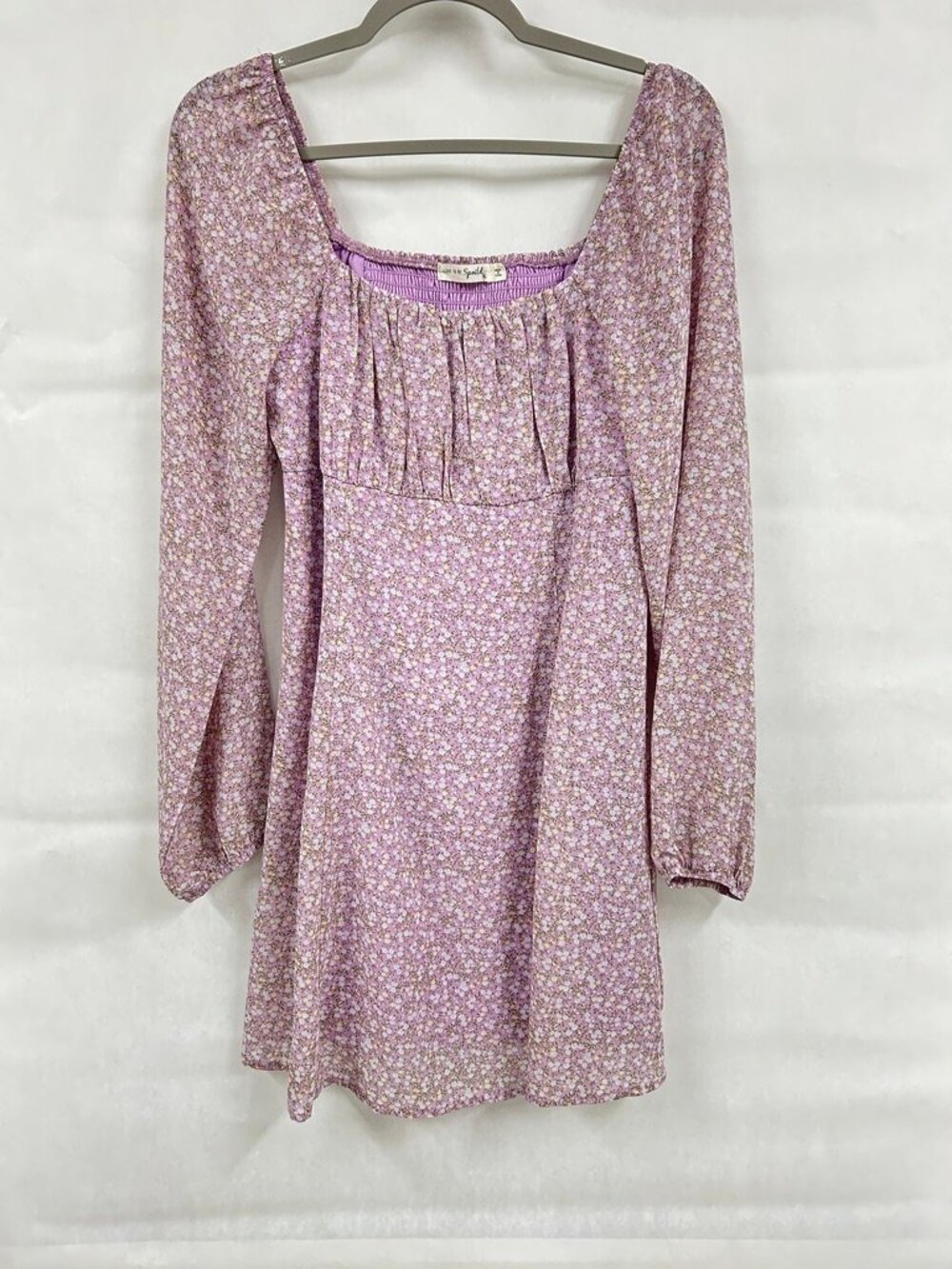 Purple Floral Coquette Dress Cottagecore Smocked Babydoll Live to Be Spoiled XL